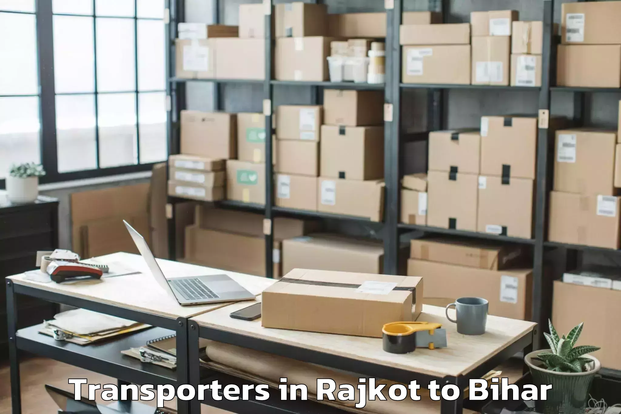 Book Rajkot to Beldaur Transporters Online